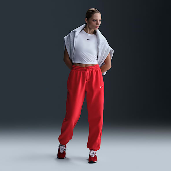 Red nike sweatpants womens outlet